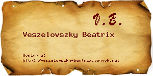 Veszelovszky Beatrix névjegykártya