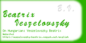 beatrix veszelovszky business card